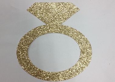 ประเทศจีน 300gsm Glitter Glitter Paper Letters 5 &amp;quot;แหวนทองคำขาวสูงระยิบระยับ ผู้ผลิต