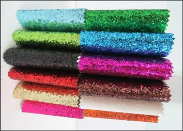 ประเทศจีน รองเท้าเลดี้ Holographic PU Glitter Fabric 54 &amp;quot;ความกว้าง Chunky Glitter Fabric ผู้ผลิต